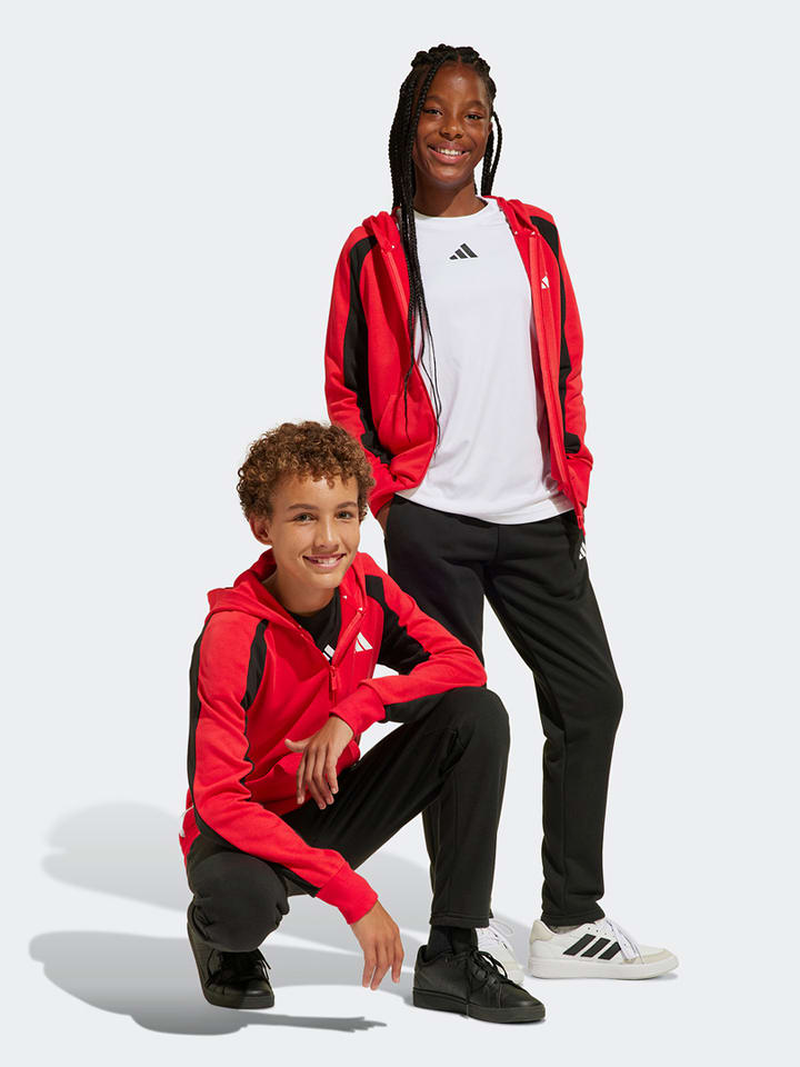 adidas Strój sportowy w kolorze czerwono-czarnym rozmiar: 176