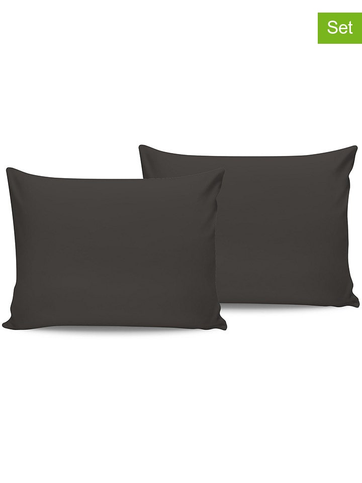 Elizabed Poszewki renforcè (2 szt.) w kolorze antracytowym na poduszkę rozmiar: 60x60 cm
