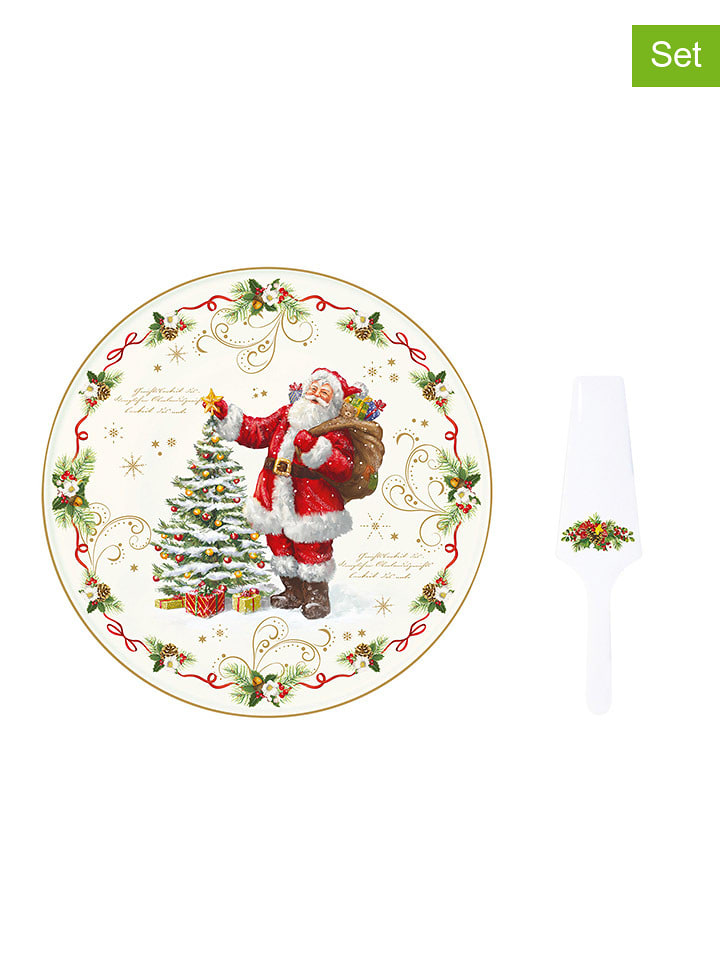 Easy Life 2-częściowy zestaw "Magic Christmas" w kolorze czerwono-kremowym - Ø 32 cm rozmiar: onesize