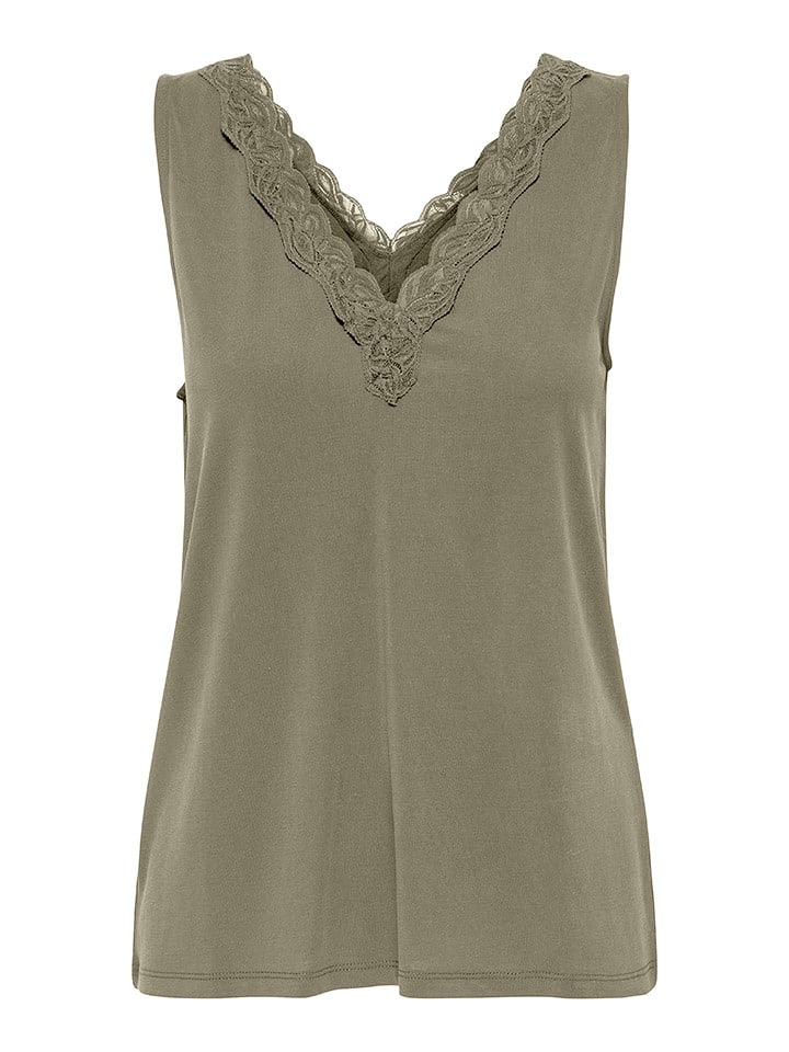 ONLY Top w kolorze khaki rozmiar: M
