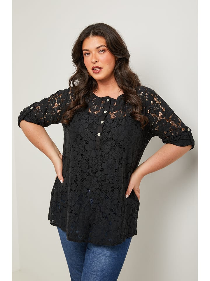 Curvy Lady Bluzka w kolorze czarnym rozmiar: 48/50