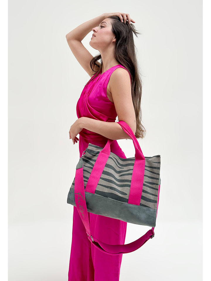Fritzi aus Preußen Shopper bag w kolorze szaro-różowym - 40 x 29,5 x 14 cm rozmiar: onesize