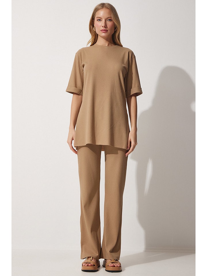 Happiness Istanbul 2-częściowy zestaw w kolorze jasnobrązowym rozmiar: 36