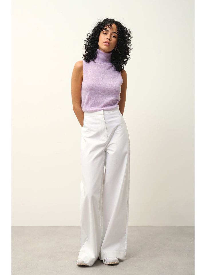 AUTHENTIC CASHMERE Kaszmirowy top "Capucin" w kolorze lawendowym rozmiar: S