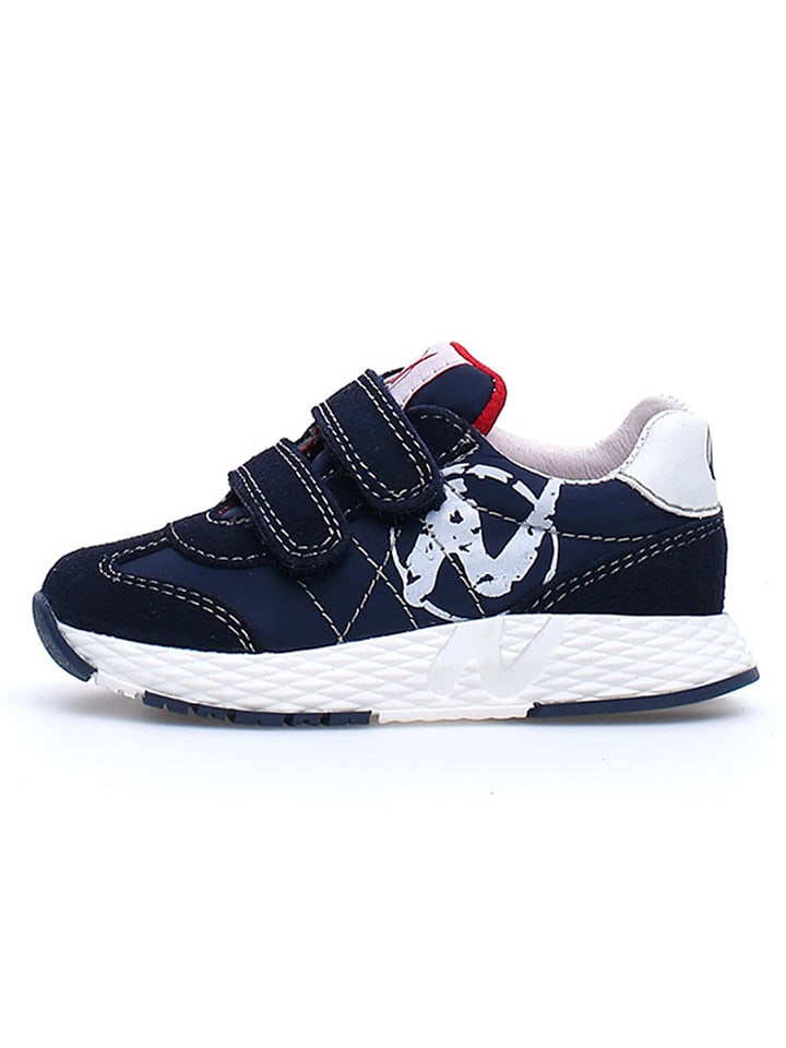 Naturino Skórzane sneakersy "Jesko" w kolorze granatowo-białym rozmiar: 25