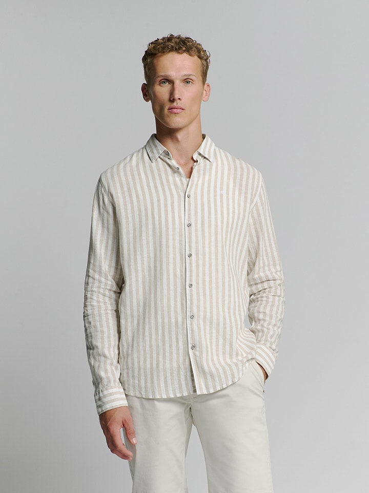 No Excess Koszula - Regular fit - w kolorze beżowym rozmiar: XL