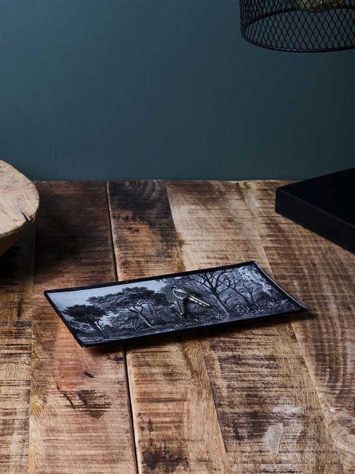 Ethnical Life Misa dekoracyjna "Black Forest" w kolorze czarno-białym - 21 x 10 cm rozmiar: onesize