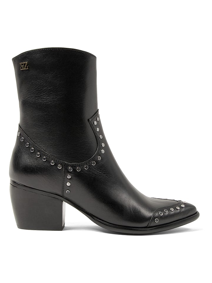 Lazamani Skórzane botki w kolorze czarnym rozmiar: 39