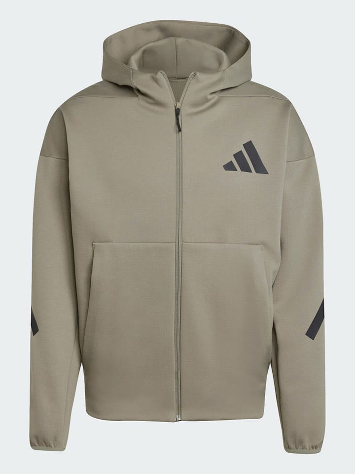 adidas Bluza "M Z.N.E." w kolorze beżowo-szarym rozmiar: S