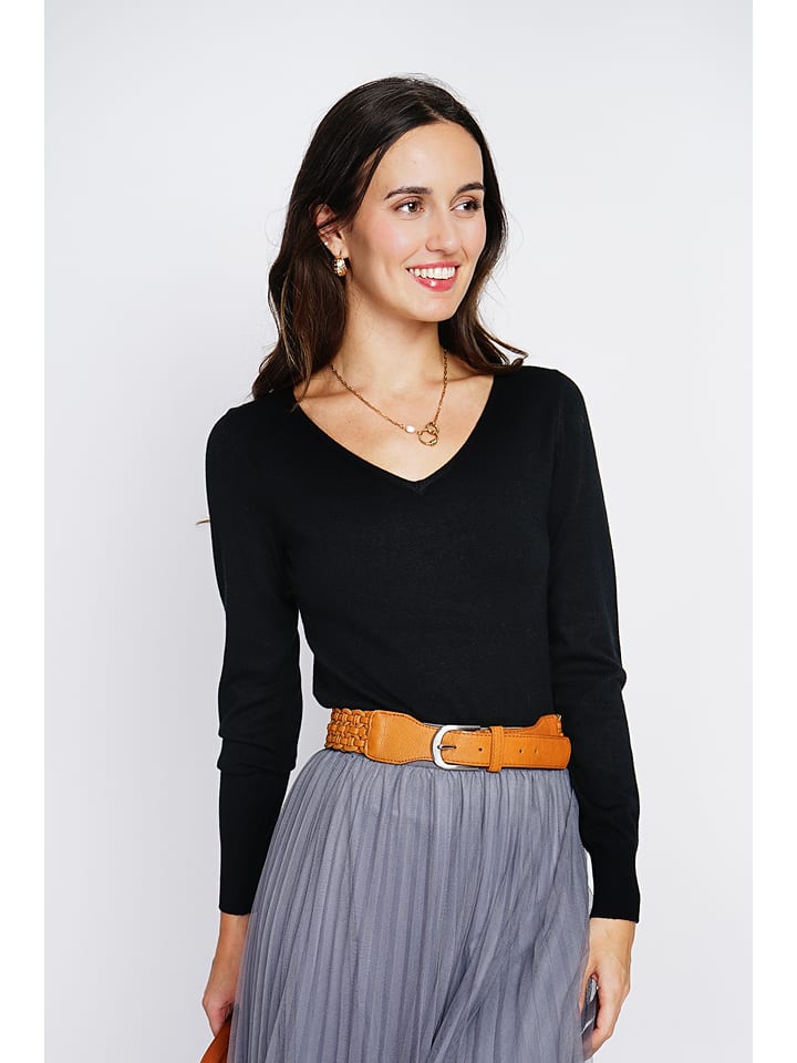 ASSUILI Sweter w kolorze czarnym rozmiar: 36