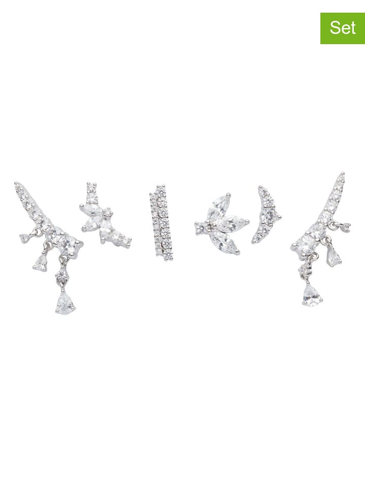 U.S. Polo Assn. Kolczyki (3 pary) z kryształami rozmiar: onesize