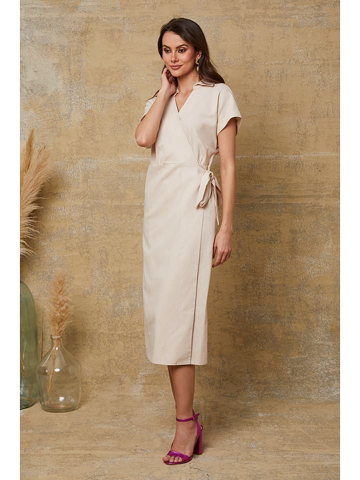 Joséfine Sukienka "Bruneli" w kolorze kremowym rozmiar: XXL