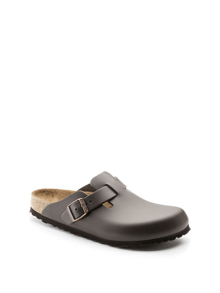Birkenstock Skórzane chodaki "Boston" w kolorze brązowym rozmiar: 45