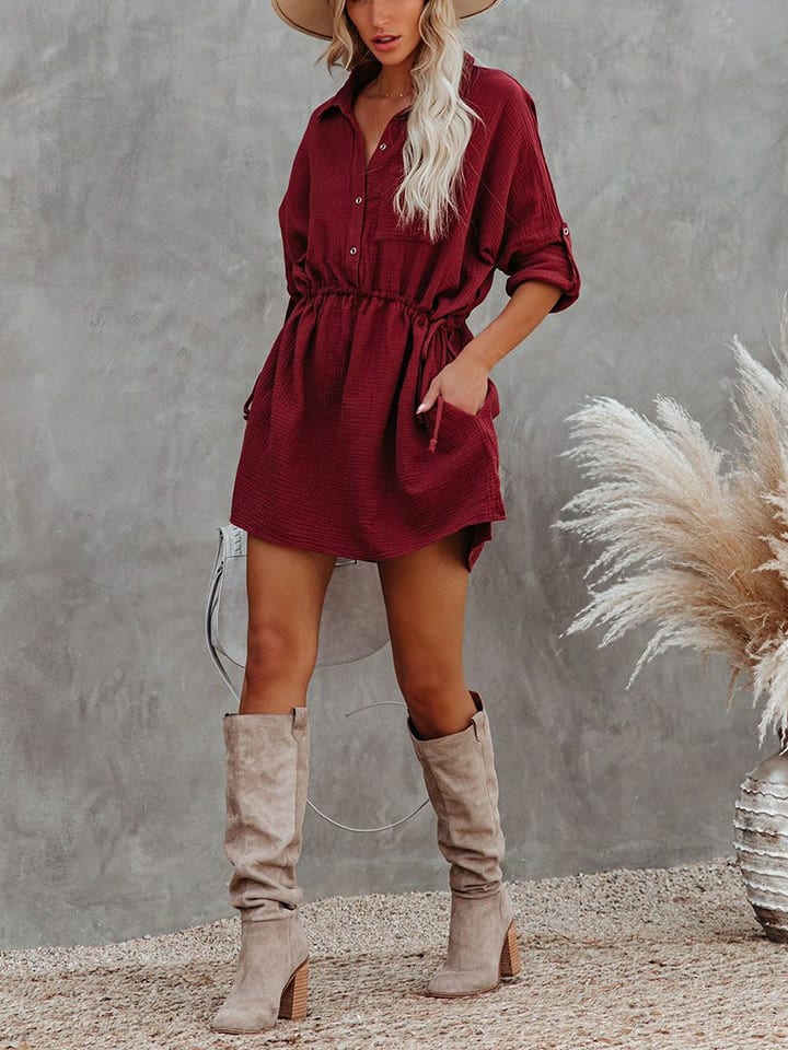 Sukienka w kolorze bordowym