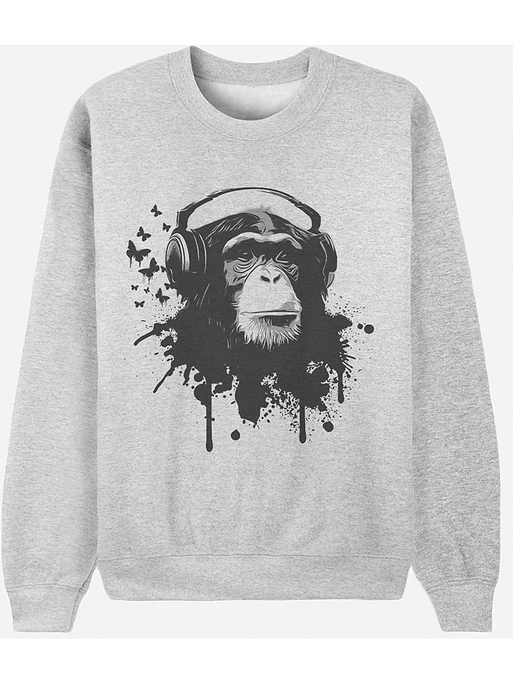 WOOOP Bluza "Creative Monkey" w kolorze szarym rozmiar: XXL