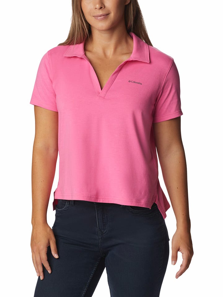 Columbia Funkcyjna koszulka polo "Sun Trek™" w kolorze różowym rozmiar: XL