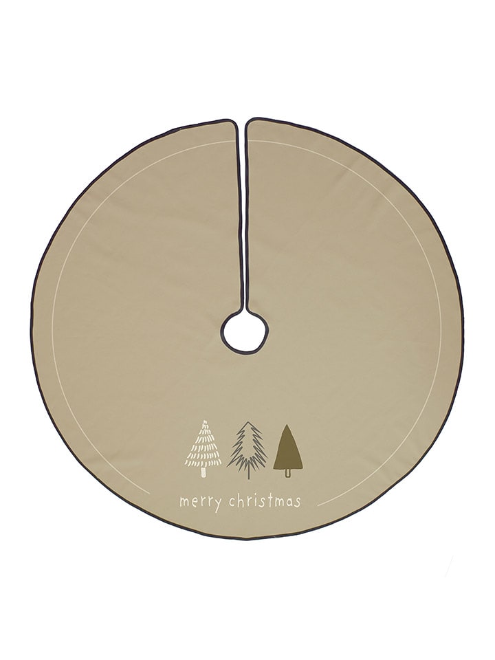 Butter Kings Spódnica choinkowa "Tiny trees" w kolorze beżowym - Ø 130 cm rozmiar: onesize