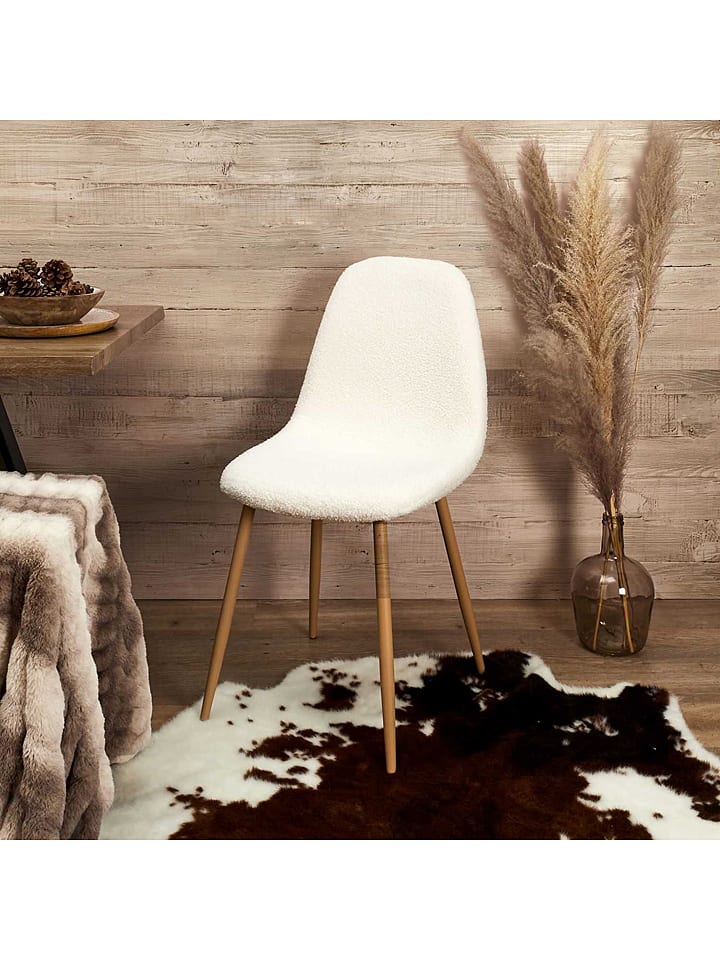 Ethnical Life Krzesło "Freya" w kolorze białym - 44 x 86 x 50 cm rozmiar: onesize