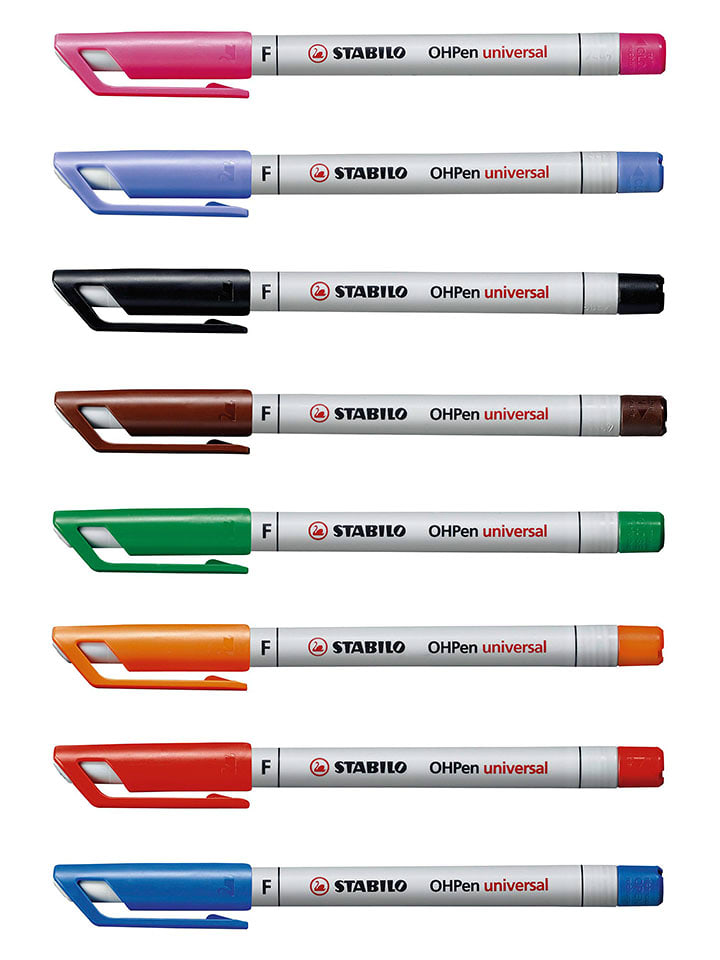 STABILO Długopisy foliowe (8 szt.) "OhPen universal" rozmiar: onesize