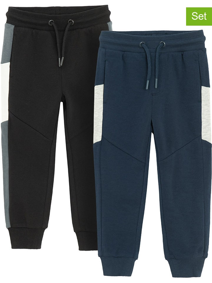 COOL CLUB Spodnie dresowe (2 pary) w kolorze granatowym i czarnym rozmiar: 110