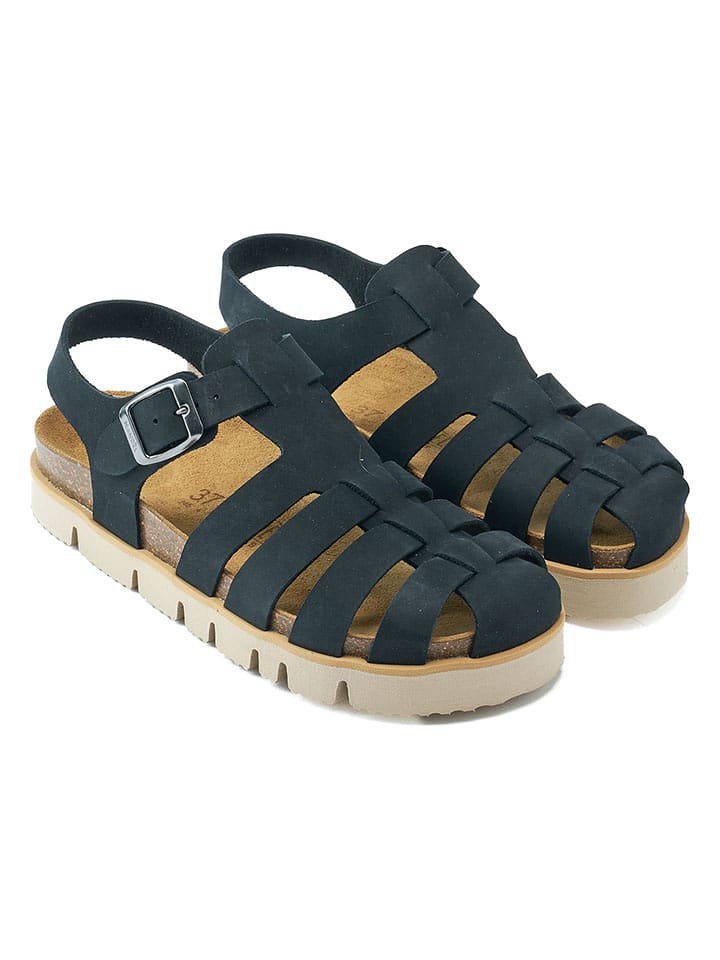 Mandel Skórzane półsandały w kolorze czarnym rozmiar: 38