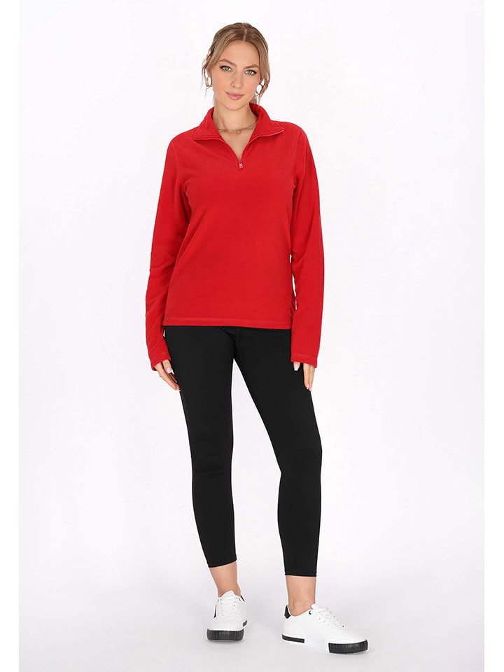 Schmuddelwedda Bluza polarowa w kolorze czerwonym rozmiar: XS