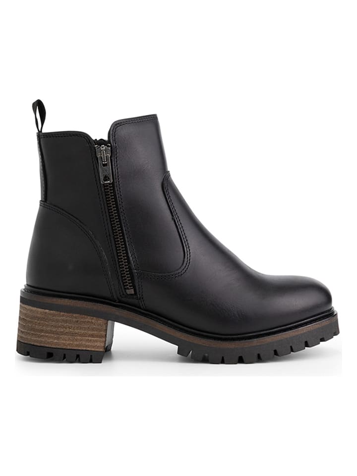 mysa Skórzane botki "Ivy" w kolorze czarnym rozmiar: 38