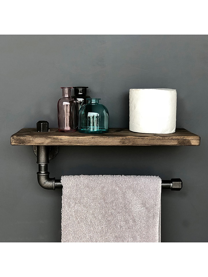 Evila Regał ścienny "Raf035" w kolorze brązowym - 40 x 12 x 10 cm rozmiar: onesize