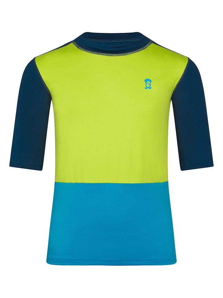 Trollkids Koszulka kąpielowa "Balestrand T" w kolorze niebiesko-zielonym rozmiar: 98