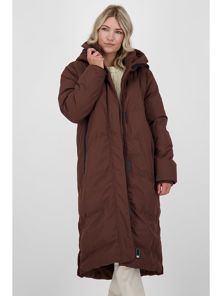 alife and kickin Płaszcz zimowy "Juna" w kolorze ciemnobrązowym rozmiar: L