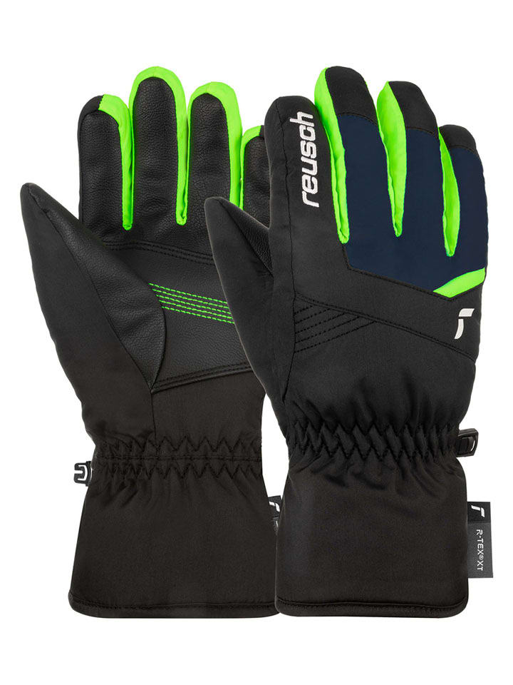 Reusch Rękawiczki funkcyjne "Bennet" w kolorze granatowo-zielonym rozmiar: 5,5