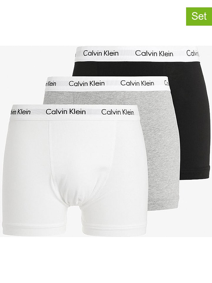 CALVIN KLEIN UNDERWEAR Bokserki (3 pary) w kolorze białym, czarnym i jasnoszarym rozmiar: XL