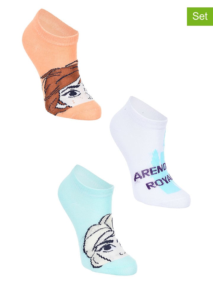 FROZEN Skarpety (3 pary) "Kraina Lodu" ze wzorem rozmiar: 23-26