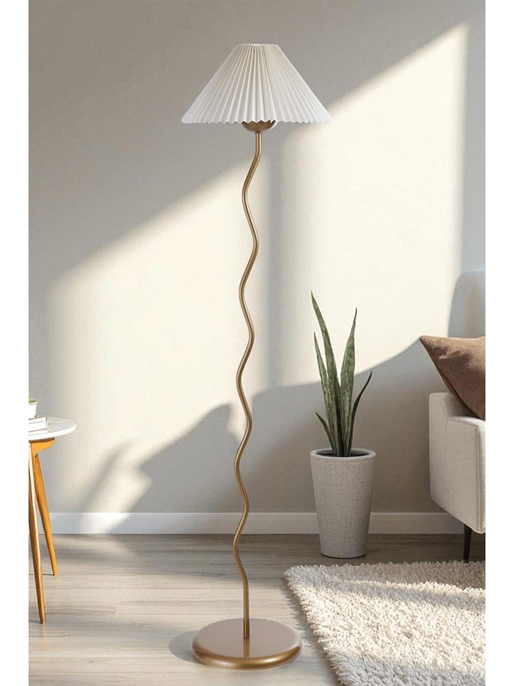 Opviq Lampa stojąca w kolorze złoto-białym - wys. 155 cm rozmiar: onesize