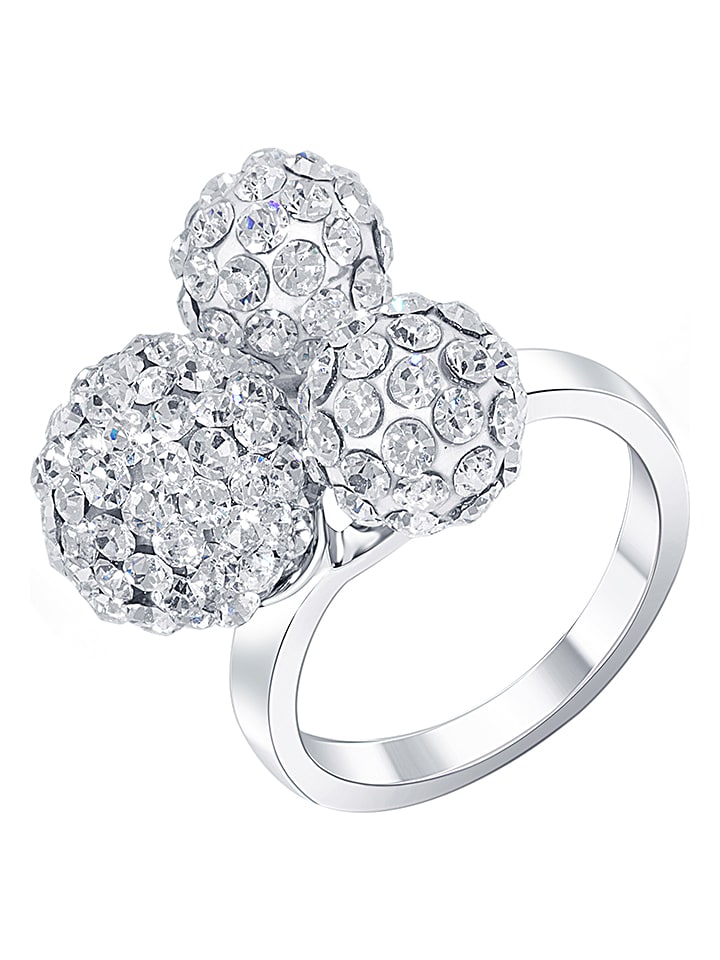 LUXURY AVENUE Pierścionek z kryształami rozmiar: 50