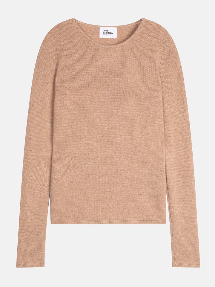 Just Cashmere Kaszmirowy sweter "Joyce" w kolorze beżowym rozmiar: S