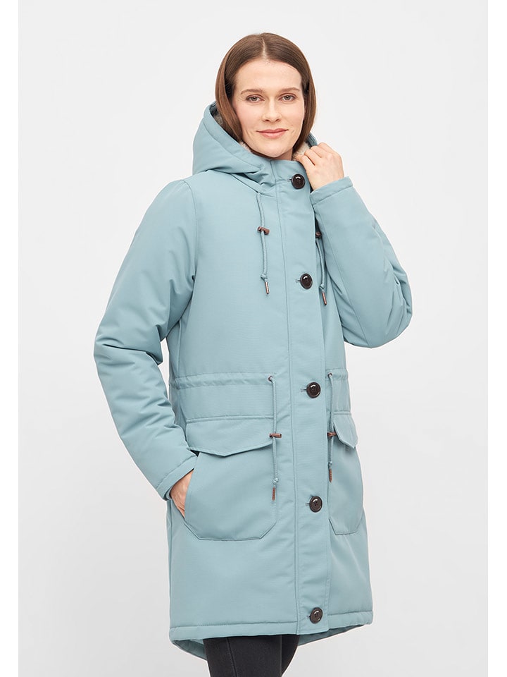 Derbe Parka przeciwdeszczowa w kolorze błękitnym rozmiar: 40