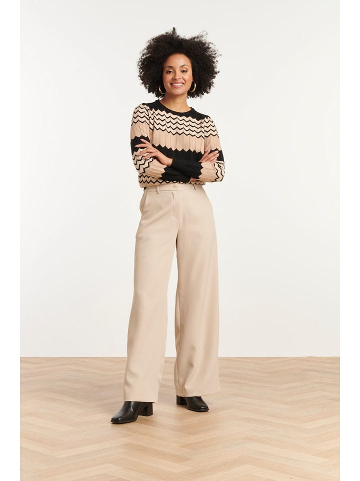 Smashed Lemon Spodnie w kolorze beżowym rozmiar: XS