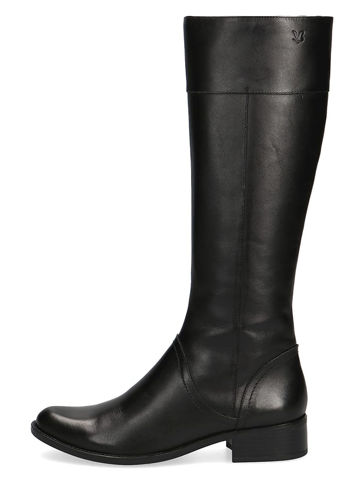 Caprice Skórzane kozaki w kolorze czarnym rozmiar: 40