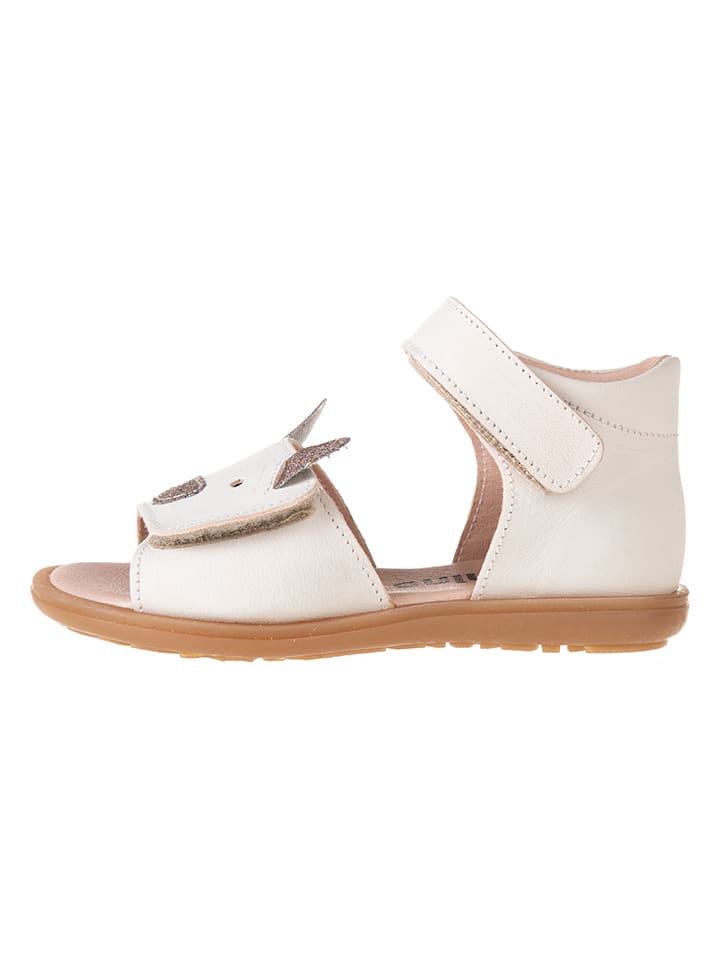 kmins Skórzane sandały w kolorze białym rozmiar: 27