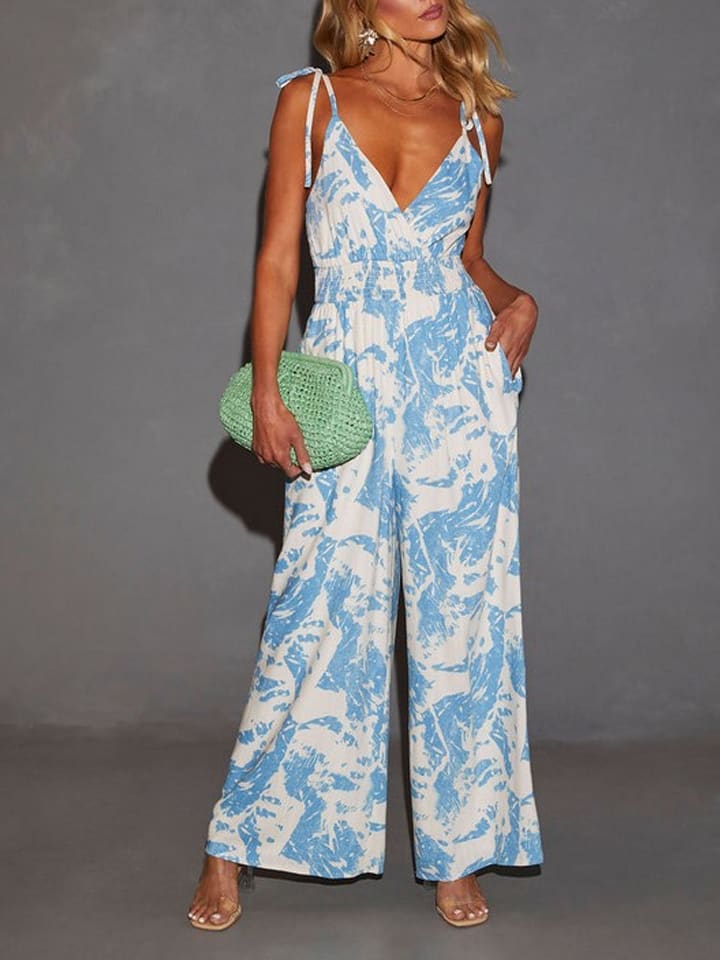 Milan Kiss Kombinezon w kolorze błękitno-białym rozmiar: L