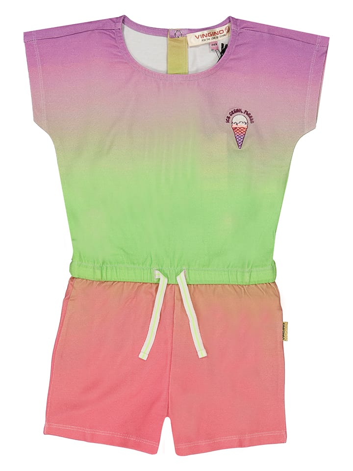 Vingino Kombinezon w kolorze fioletowo-zielono-koralowym rozmiar: 110