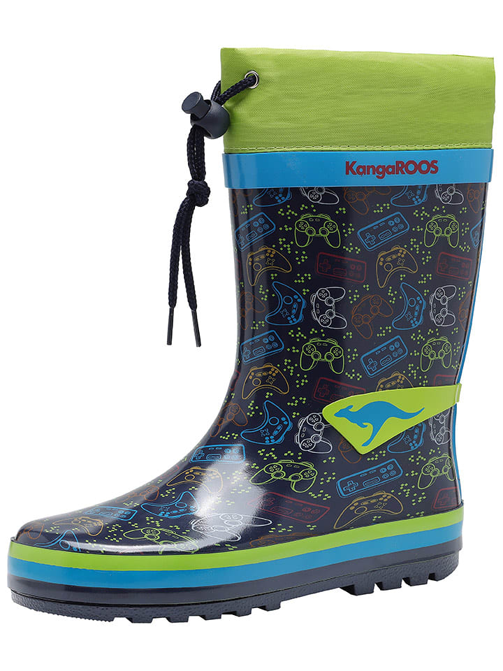 Kangaroos Kalosze "K-Summerrain" w kolorze granatowo-zielonym rozmiar: 26