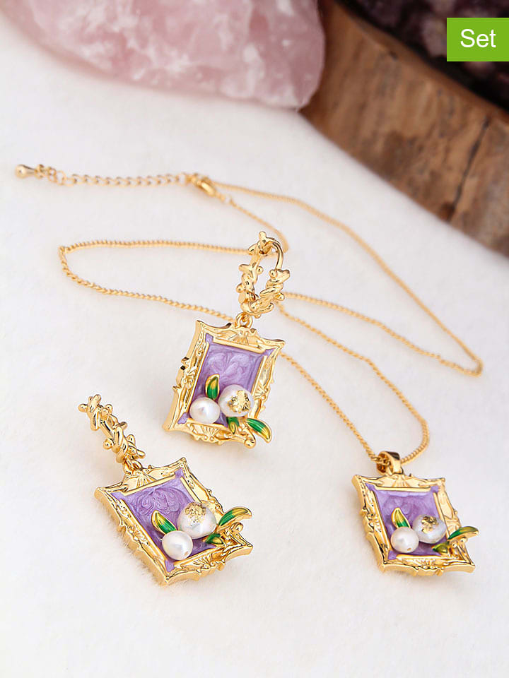 Pierres de Jade 2-częściowy zestaw biżuterii rozmiar: onesize