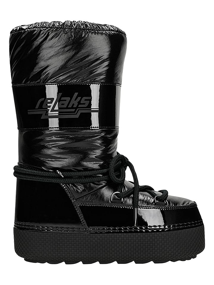 Relaks Skórzane kozaki zimowe w kolorze czarnym rozmiar: 39