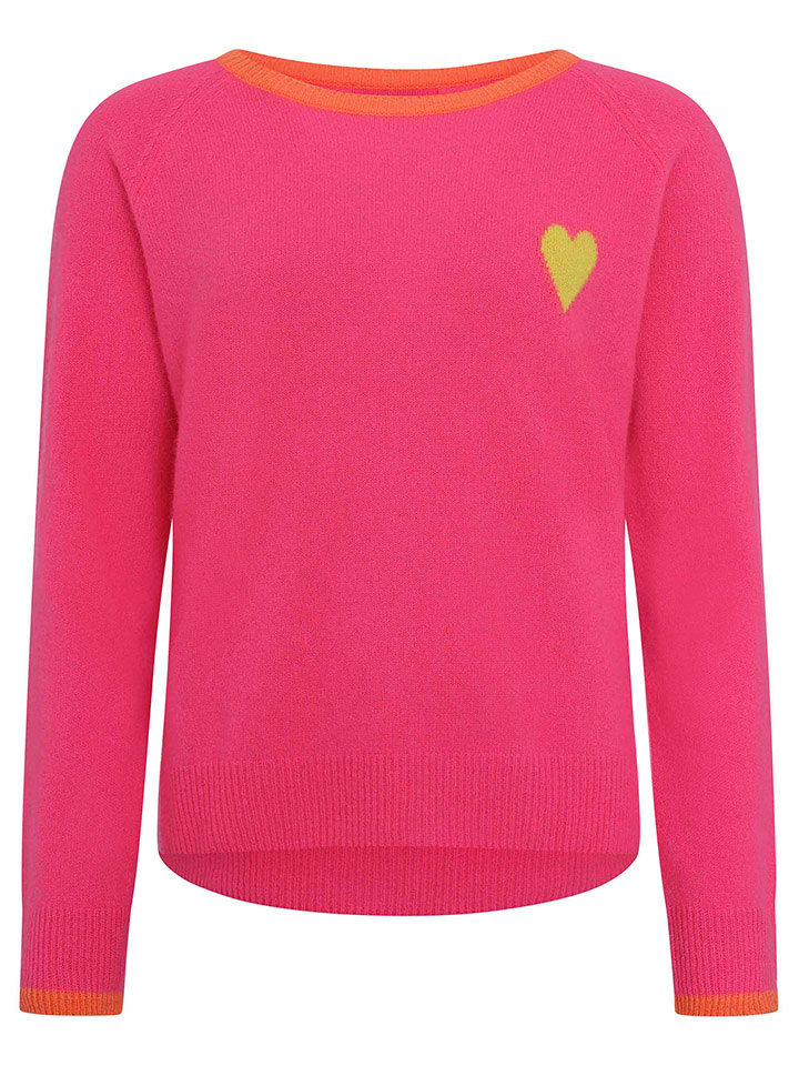 Zwillingsherz Kaszmirowy sweter w kolorze różowym rozmiar: XL