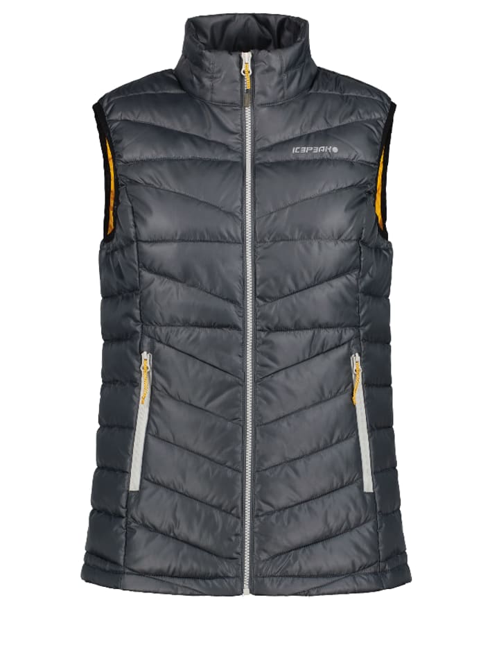 Kamizelka pikowana "Berga" w kolorze antracytowym