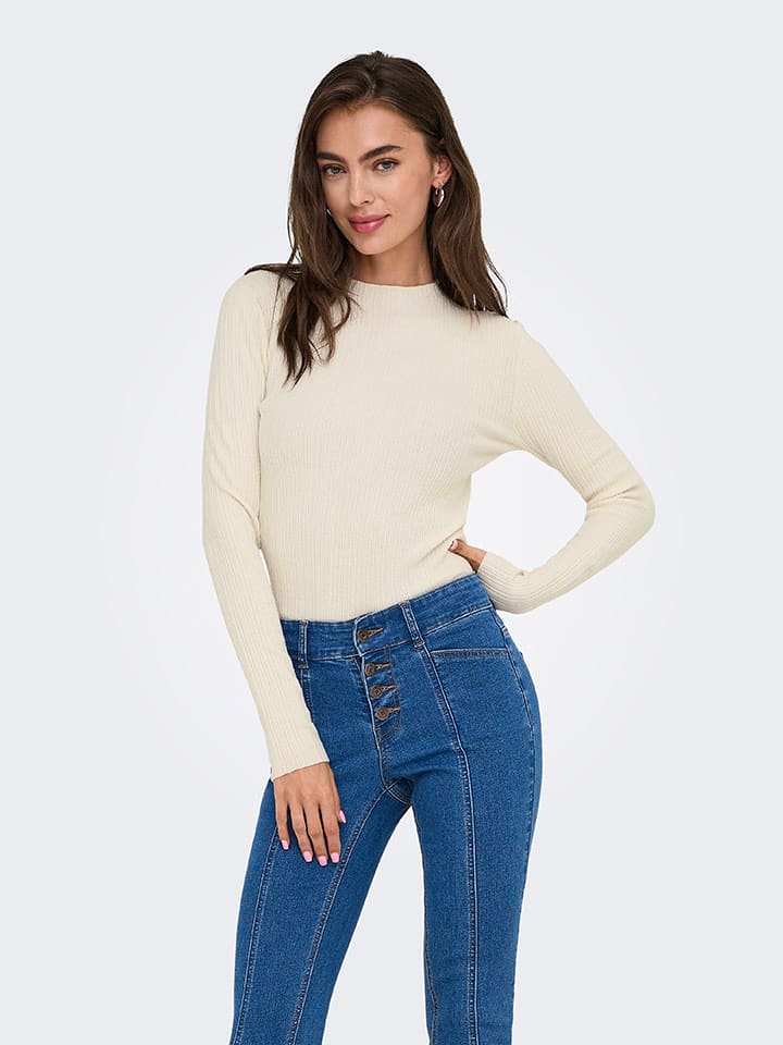 ONLY Koszulka w kolorze kremowym rozmiar: S