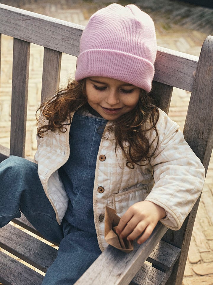 Lil Atelier Kurtka pikowana "Rose" w kolorze kremowo-białym rozmiar: 116