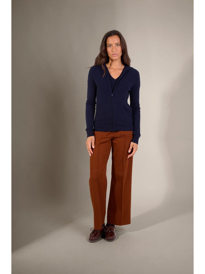 Perfect Cashmere Kaszmirowy kardigan "Emma" w kolorze granatowym rozmiar: S